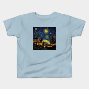 Starry Night Wizarding School Van Gogh Kids T-Shirt